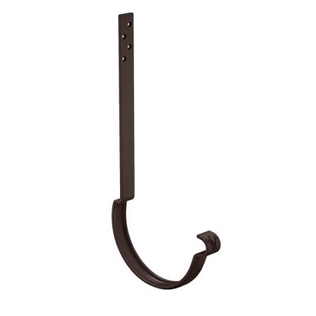 AS PU Крюк желоба удлиненный с комплектом крепления RR32 матовый Темно-коричневый Д=125